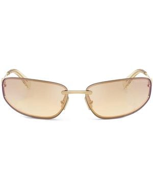 Miu Miu Wraparound-Frame Sunglasses - Natural