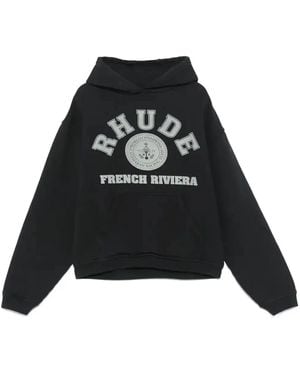 Rhude Classic French Riviera Hoodie For - Black
