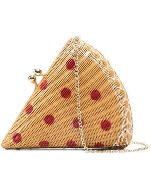 Serpui Pizza Clutch Bag - Natural