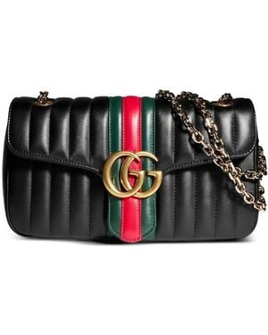 Gucci Medium Jetset Gg Marmont Shoulder Bag - Black