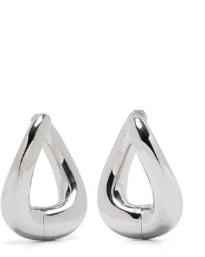 Tom Wood Twist Hoop Earrings - White