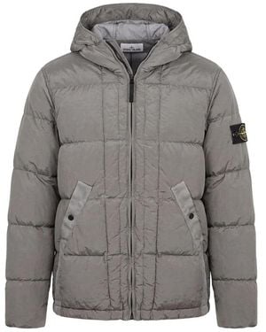 Stone Island Hooded Padded Jacket - Gray