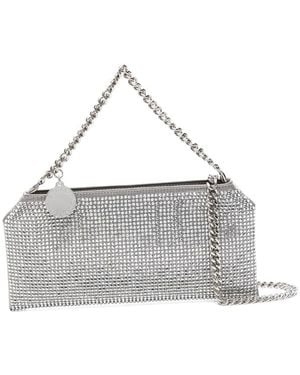 Stella McCartney Small Falabella Crystal Cross-Body Bag - Grey
