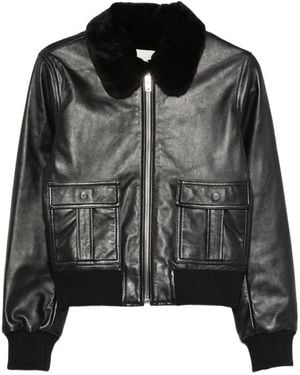 Isabel Marant Tonya Leather Jacket - Black