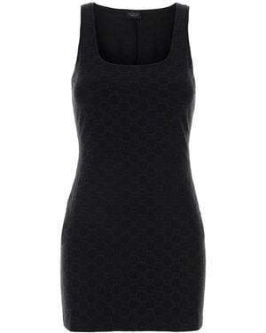 Gucci Jacquard Jersey Mini Dress - Black