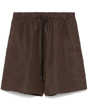 Max Mara Quebec Drawstring Shorts in Natural | Lyst