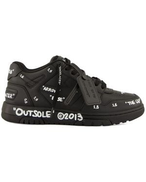 Off-White c/o Virgil Abloh Out Of Office Leather Trainers - Black