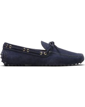 Car Shoe Suede Driving Shoes - Blue
