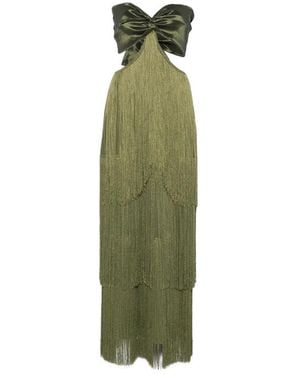 Bless Bow-Detail Maxi Dress - Green