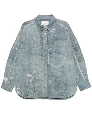 Gestuz Printed Pocket Shirt - Blue