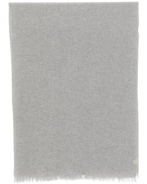 D'Aniello Sequin-Embellished Frayed Scarf - Grey