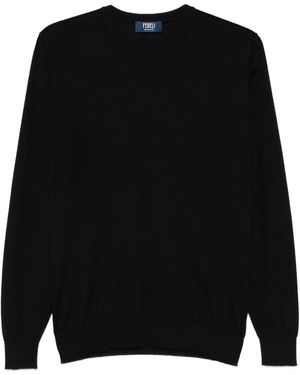 Fedeli Crew-Neck Long-Sleeve Top - Black