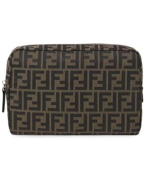 Fendi Superlight Ff Zucca Logo Clutch Bag - Black
