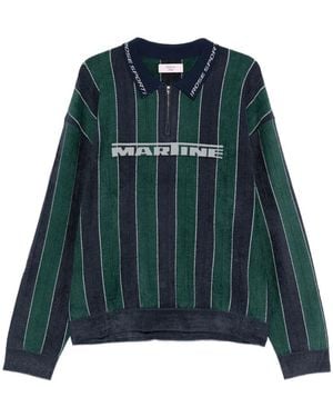 Martine Rose Logo-Patch Polo Top - Green