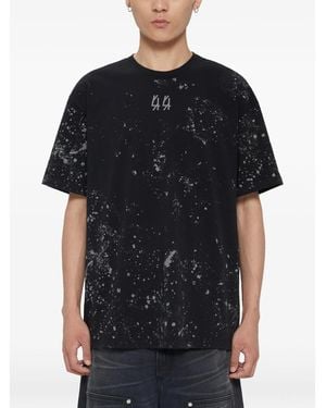 44 Label Group Cotton T-Shirt - Black