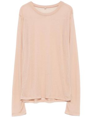 Baserange Long-Sleeve Round-Neck Top - Natural