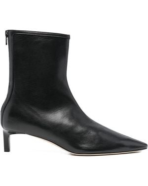 Dear Frances Topo Pointed Leather Bootie - Black
