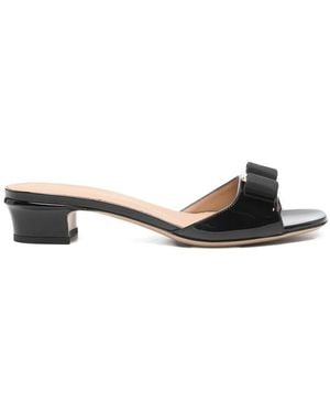 Ferragamo Vara Bow Slides - Black