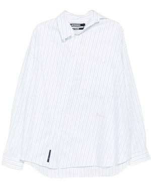 Jacquemus Cuadro Striped-Pattern Shirt - White