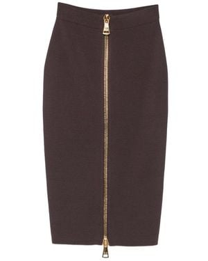 Elisabetta Franchi Pencil Skirts - Brown