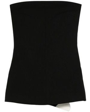 Entire studios Strapless Panelled Top - Black