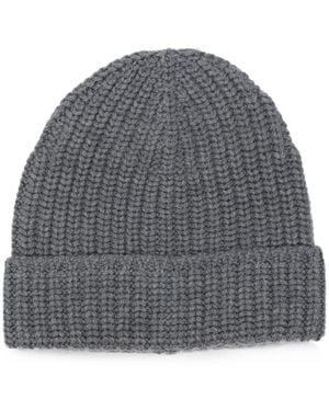 Fileria Ribbed-Knit Beanie Hat - Grey