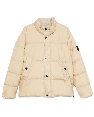 Stone Island Compass-Badge Quilted Puffer Jacket - Natural