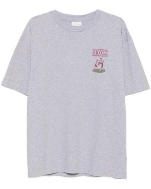 Drole de Monsieur Drôle Boxers Graphic-Print T-Shirt - Purple