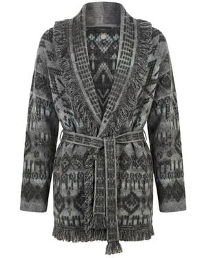 Alanui Cardigan Time To Shine À Motif En Jacquard - Grey