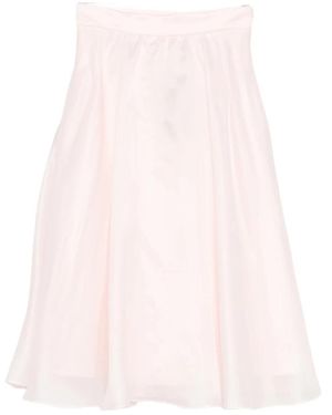 Max Mara Silk A-Line Skirt - Pink