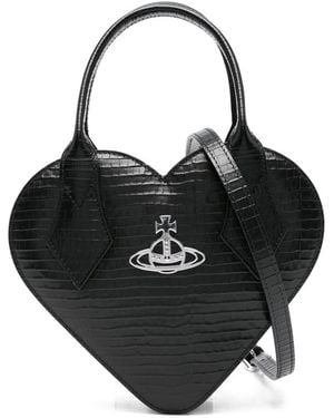 Vivienne Westwood Josephine Heart Shoulder Bag - Black