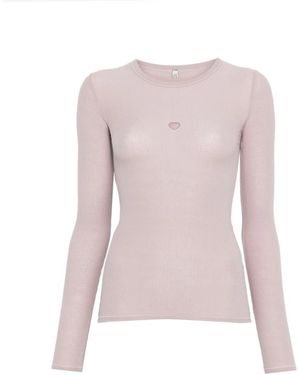 Baserange Heart-Motif T-Shirt - Pink