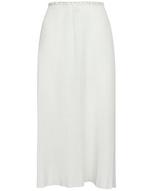 Co. Ruffle Asymmetric Hem Skirt - White