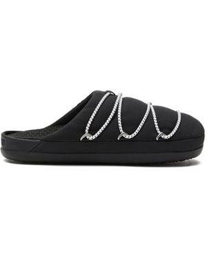 Moonboot Logo-Embellished Slippers - Black