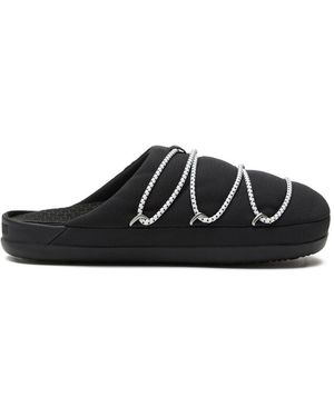 Moonboot Logo-Embellished Slippers - Black