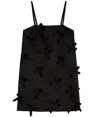 Jil Sander Duchess Bow-Embellished Mini Dress - Black