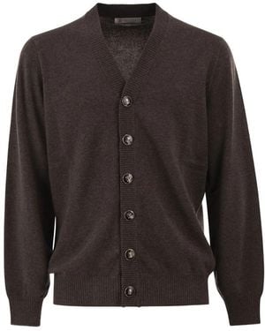 Brunello Cucinelli V-Neck Button-Up Cardigan - Black