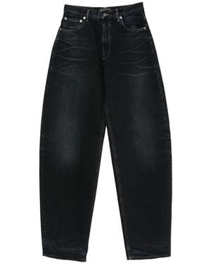 Haikure Faded Barrel-Leg Jeans - Black