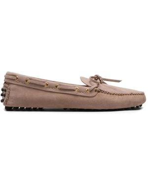 Car Shoe Suede Driving Shoes - Brown