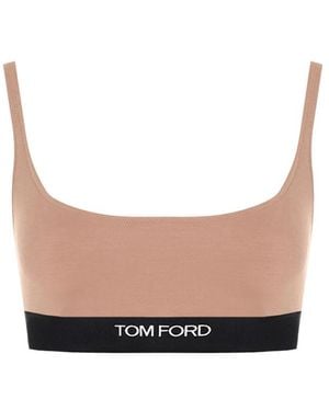 Tom Ford Logo-Underband Bra - White