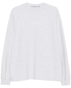 Alexander Wang Logo-Print Long-Sleeve T-Shirt - White