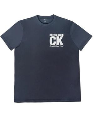 Calvin Klein Round Neck T-Shirt With Logo - Blue