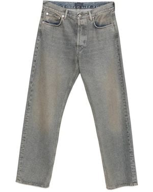 Haikure Faded-Effect Logo-Patch Jeans - Grey