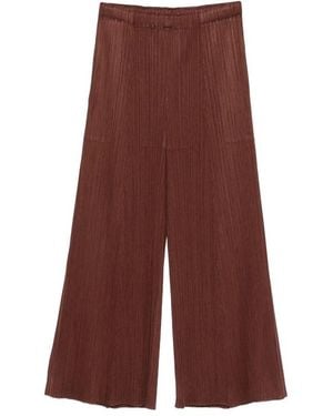 Pleats Please Issey Miyake Plissé Pants - Brown