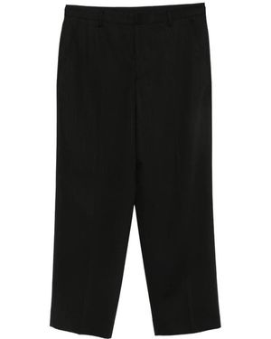 INLINUM Straight-Leg Trousers - Black