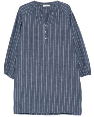 JC Sophie Striped Button Mini Dress - Blue