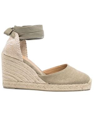 Castañer Light Tie Fastening Wedge Heel Shoes - Metallic