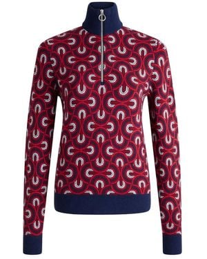Fusalp Half-Zip Ski Top - Red