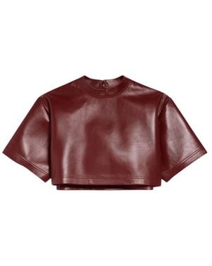 Balenciaga Cropped T-Shirt - Red