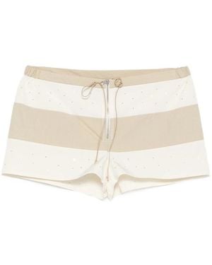 Paloma Wool Zurriola Rhinestone-Embellished Shorts - Natural